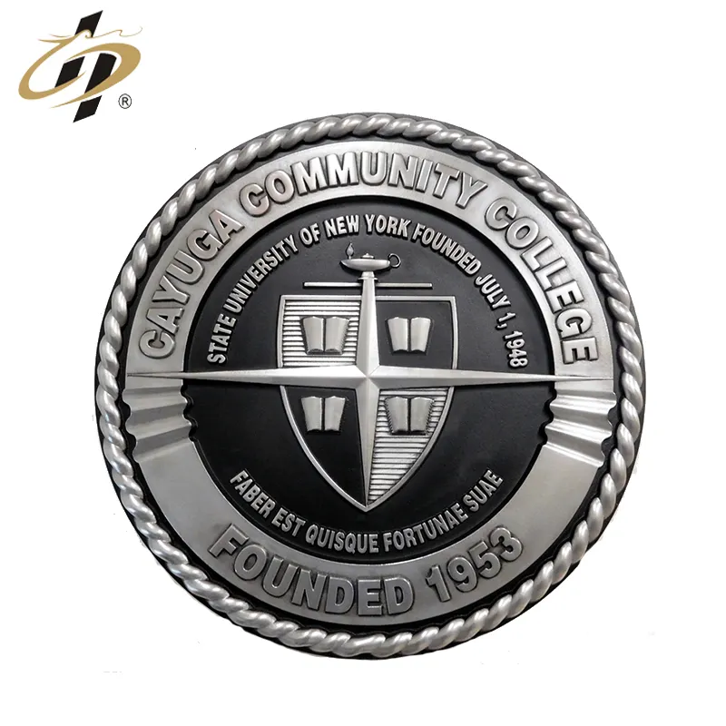 Université personnalisé logo signe souvenir d'école pièces de souvenir en métal