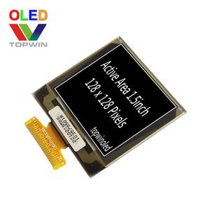 หน้าจอ OLED ขนาด 1.5 นิ้ว ความละเอียด 128x128 พิกเซล 25 พิน สีขาว ใช้การเชื่อมต่อแบบบัดกรี รุ่น VG-2828KSWHG14 ใช้ชิปขับเคลื่อน ssd1327 - Product Image 4