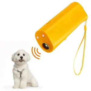 3 in 1 Dog Bark Stop Repeller Handheld Ultrasonic Dog Repeller Anti Bark Control Anti Barking Device with LED Flashlight