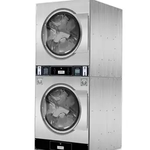 Máquina de lavar moedas 12kg autoserviço empilhável (máquina de lavar e secar) para lavanderia
