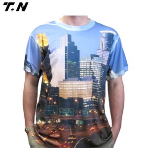 En toda <span class=keywords><strong>la</strong></span> impresión de tamaño completo al por mayor de <span class=keywords><strong>la</strong></span> sublimación de manga corta camiseta - Product Image 4