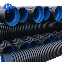 DN200 DN300 DN400 DN500 DN600 DN800 DN1000mm HDPE double paroi en plastique ondulé tuyau d'égout en polyéthylène haute densité