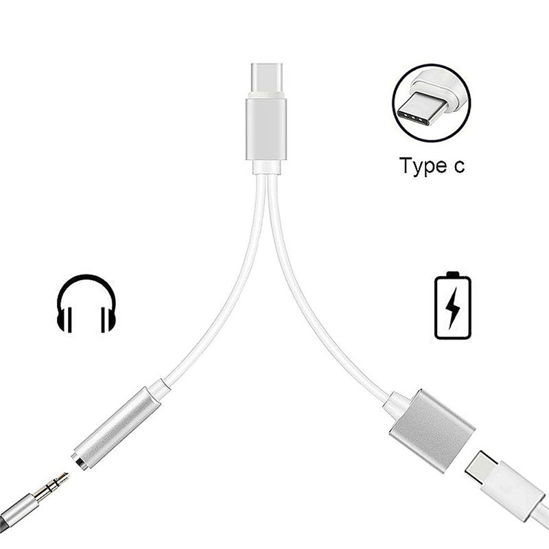 in Type C to mm Charger Headphone Audio Jack USB C Cable Portable  Type-C to Connector Adapter for Mobile Phone