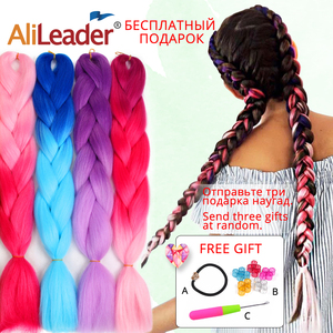 AliLeader-tresses synthétiques au Crochet ombré - Product Image 4