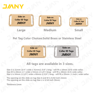 Nhà máy trực tiếp tùy chỉnh khắc rắn đồng thau hoặc thép không gỉ im lặng trượt trên cổ áo hình chữ nhật <span class=keywords><strong>ID</strong></span> Dog <span class=keywords><strong>ID</strong></span> tag - Product Image 2
