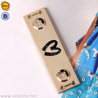 Sinicline venta al por mayor hebilla de oro Baño de Metal sujetador frente cierre Bikini conectores de metal