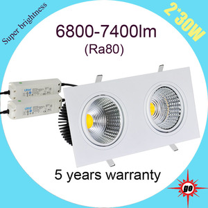 30 w <span class=keywords><strong>double</strong></span> tête 60 w carré spot Ra80 (max95) led downlight - Product Image 4