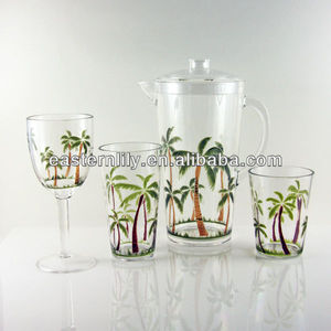 12ออนซ์กลางแจ้ง BPA ฟรีปาล์มเขตร้อนอะคริลิแก้วไวน์ - Product Image 2