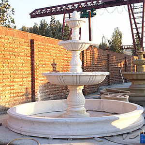 <span class=keywords><strong>Fuente</strong></span> de agua de jardín de 3 niveles moderna, diseño de piedra y mármol para exteriores para decoración de Park Lake y Hotel, gran oferta - Product Image 6