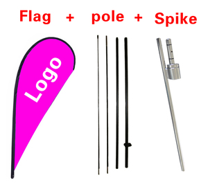 "Todo color tear drop flag advertising sign sheet flag pole and peak - Product Image 1