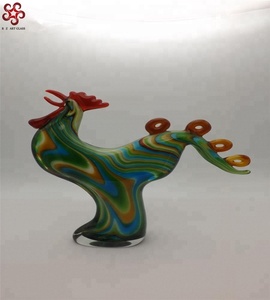 Patung Ayam Jantan Murano Kaca Ditiup Tangan - Product Image 4