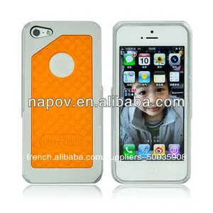 Napov- chien os& pépère orange, new 3d cas de silicium pour iphone 5 téléphone mobile fabriqué en chine