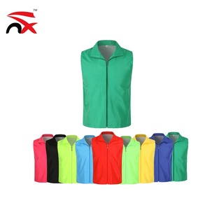 Wholesale Custom Cheap Men's Sleeveless Work Vest Waistcoat Print Logo