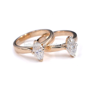 <span class=keywords><strong>Bague</strong></span> de mariage pour femmes, 1 karaté, couleur, diamant, motorisée, <span class=keywords><strong>or</strong></span> 14K, vente en gros - Product Image 3