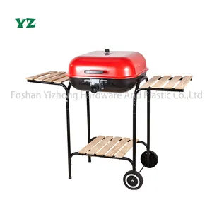 YZ-Parrilla de barbacoa de carbón, para jardín, familia, hamburguesa
