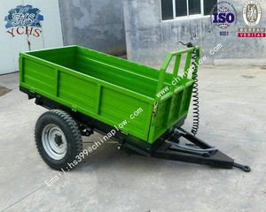 Mini <span class=keywords><strong>remorque</strong></span> agricole à axe unique 2 tonnes, vente pour petit tracteur - Product Image 1