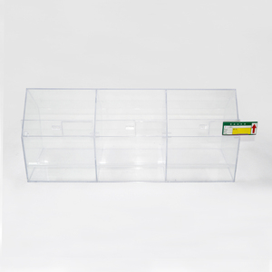 Boîte à bonbons et cookies en acrylique, récipient transparent, <span class=keywords><strong>pour</strong></span> le stockage des aliments, avec fente <span class=keywords><strong>pour</strong></span> étiquette de prix, ml - Product Image 3