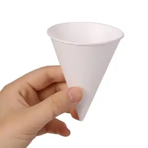 חד פעמי התגלגל נייר קונוס כוס התעופה מים כוס זול Custom אחת קיר קונוס חד פעמי נייר כוסות