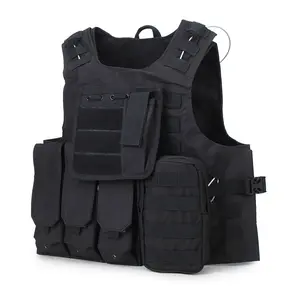 Combat Assault Plate Carrier Black Custom Molle Tactical Vest