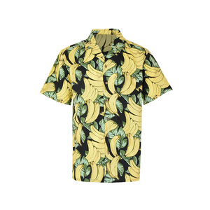 โปรโมชั่นใหม่ เสื้อเชิ้ตฮาวายลายกล้วยสีเหลืองสดใส สไตล์ตลกๆ สำหรับผู้ชาย - Product Image 4