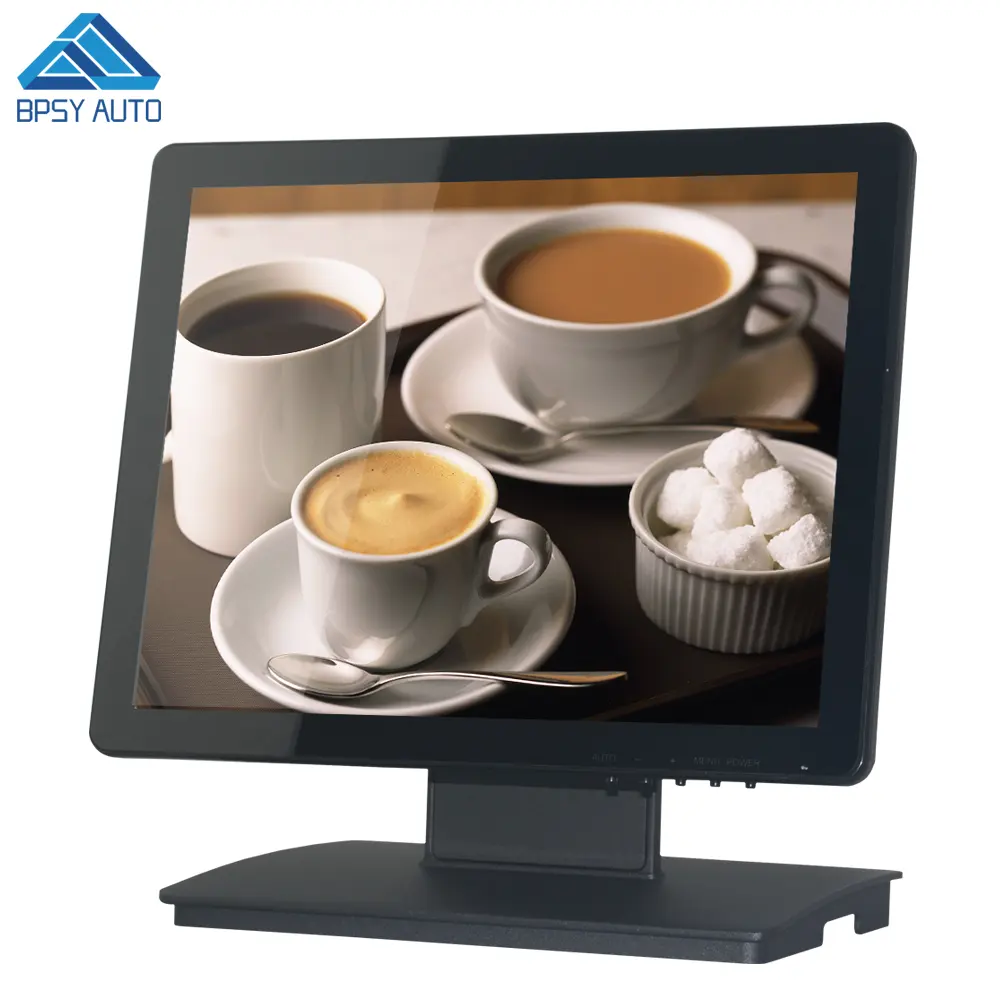 OEM True Flat Touch Screen Monitor 15 Inch Resistive or Multi Point Capacitive Touch for POS System