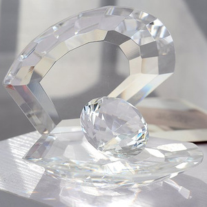 Personalizzato Bella di Cristallo Artigianato di Nozze <span class=keywords><strong>Souvenir</strong></span> Favori di Cristallo Colorato Cozze Con Il Diamante - Product Image 3