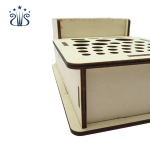 Handmade DIY Porous <strong>Wooden</strong> Leather <strong>Tool</strong> Storage <strong>Box</strong> - Product Image 3