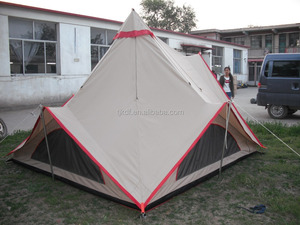 <span class=keywords><strong>Tente</strong></span> <span class=keywords><strong>de</strong></span> cabine en toile avec deux poteaux en aluminium <span class=keywords><strong>Tente</strong></span> <span class=keywords><strong>de</strong></span> randonnée extérieure 3x3 avec deux portes Structure <span class=keywords><strong>de</strong></span> deux chambres à coucher à couche unique - Product Image 2