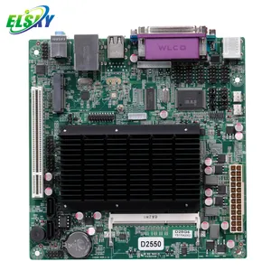 Cedarview D2550 DDR3 1.86GHz双核PS/2 VGA COM LPT USB无风扇主板薄客户端，带pci插槽