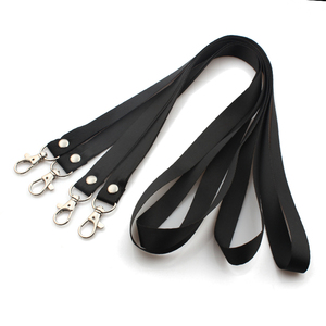 Blank Plain Key Lanyard for Customized Wholesale Mix Color Black Nylon