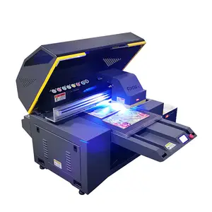 Semua Tujuan A2 Ukuran Digital Pencetakan Inkjet Mesin UV Printer Kaos Dengan 3 Kepala