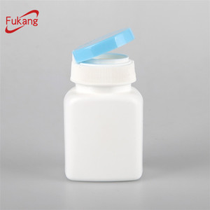 60cc الأبيض HDPE مربع ، كبسولة فارغة زجاجات مع قبعات سلامة الطفل ، أبيض علبة دواء بلاستيكية وغطاء بابا الموردين/ - Product Image 4