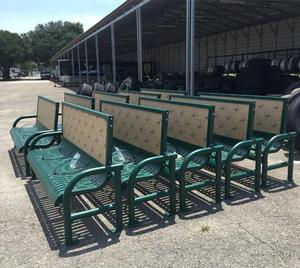 Chất Lượng Dễ Thương Sơn Ngoài Trời Vườn Thép Tưởng Niệm Quảng Cáo Băng Ghế Để Bán - Product Image 6