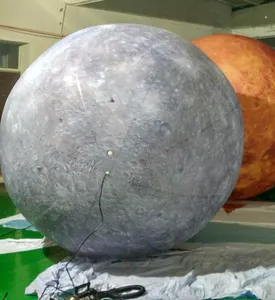 ענק שודר מתנפח שמיים צף ירח גודל יכול להיות מותאם אישית צף ירח אור Led כוכב כדור