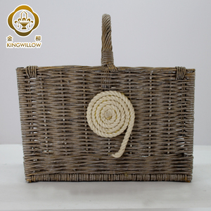 Cestino per legna da ardere in <span class=keywords><strong>vimini</strong></span> economico di fabbrica con cestini portaoggetti fatti a mano - Product Image 3