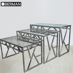 Арабское обеденное зеркало, столешница, Свадебный прямоугольный стол из нержавеющей стали - Product Image 3