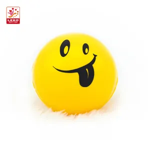 Wholesale PU 6.3センチメートルSqueeze Ball Smile Face Hand Wrist Exercise Stress Relief Toy子供のため