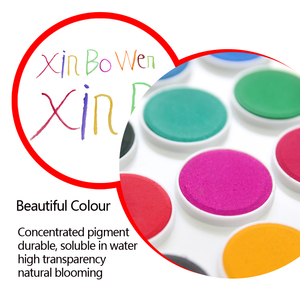 Xin Bowen 12 couleurs lumineuses non toxiques <span class=keywords><strong>aquarelle</strong></span> peinture gâteau <span class=keywords><strong>débutant</strong></span> étudiants solide eau couleur ensembles de peinture - Product Image 3