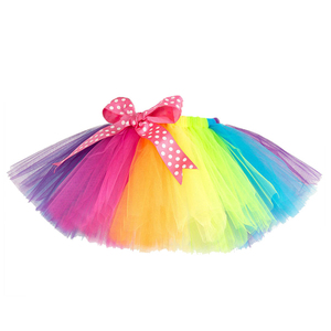 Falda de Tul para Niñas al por Mayor en China, Falda de Tul con Lazo y Arcoíris para Niñas, Falda de Tul Colorida y Esponjosa para Niñas - Product Image 1