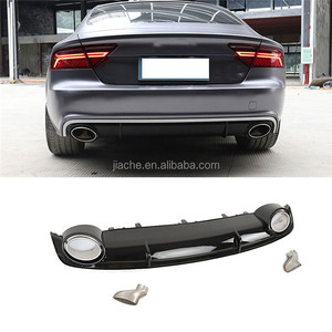 Diffuseur de pare-chocs arrière avec embouts d'échappement pour <span class=keywords><strong>Audi</strong></span> A7 <span class=keywords><strong>Sport</strong></span> 2016 2017 2018 Style RS7 PP Garde de pare-chocs de voiture - Product Image 3