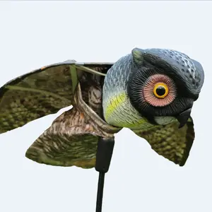 Coruja decorativa de jardim com asa, pássaro assustador, corvo de hawk, caça, decodificadores