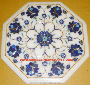 <b>Decorative</b> Marble Inlay <b>Table</b> <b>Top</b> - Product Image 1