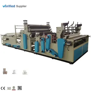 Easy Control High Efficiency PLC Auto Embossed Perforated Kitchen Towel Paper and Toilet Tissue Rolls Rewinder Machine Equipment