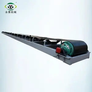 flexible industrial hopper grain rubber belt conveyor