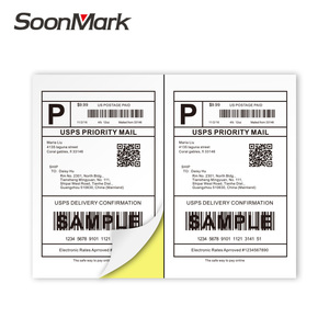Etichette Adesive <span class=keywords><strong>A4</strong></span> 8,5 X 5,5 2 per <span class=keywords><strong>Foglio</strong></span> Adesivi Void per Spedizioni Logistiche EMS per Uso Ufficio - Product Image 2
