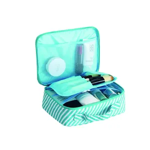 WOBAG Fashion Portable Cosmetic Storage Bag Handle Travel Cosmetic Bag For Women