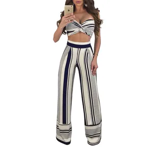 Quần Áo Thời Trang Nữ 2018 Jumpsuit Sọc Trắng Đen