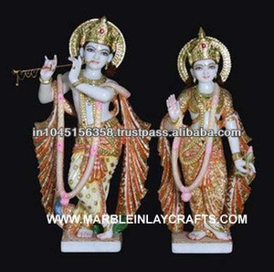 Estatua de Radha Krishna, mármol Natural - Product Image 1