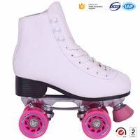 Chaussures de patins à roulettes en PU à rebond élevé, empeigne blanche, plaque en aluminium, camion, quad, patins à roulettes