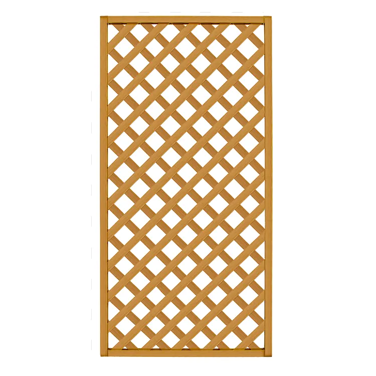 Wooden plastic composite wood lattice panels